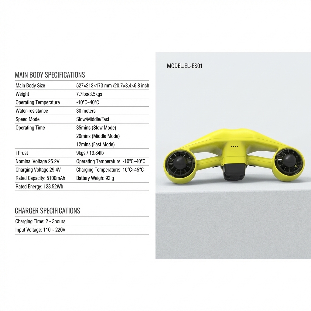 Electric Sea Scooter 30m Under - Aquatic Diving ulasan dan harga