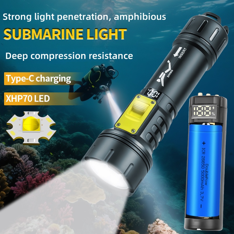 New XHP70 Diving Flashlight IP - Aquatic Diving ulasan dan harga