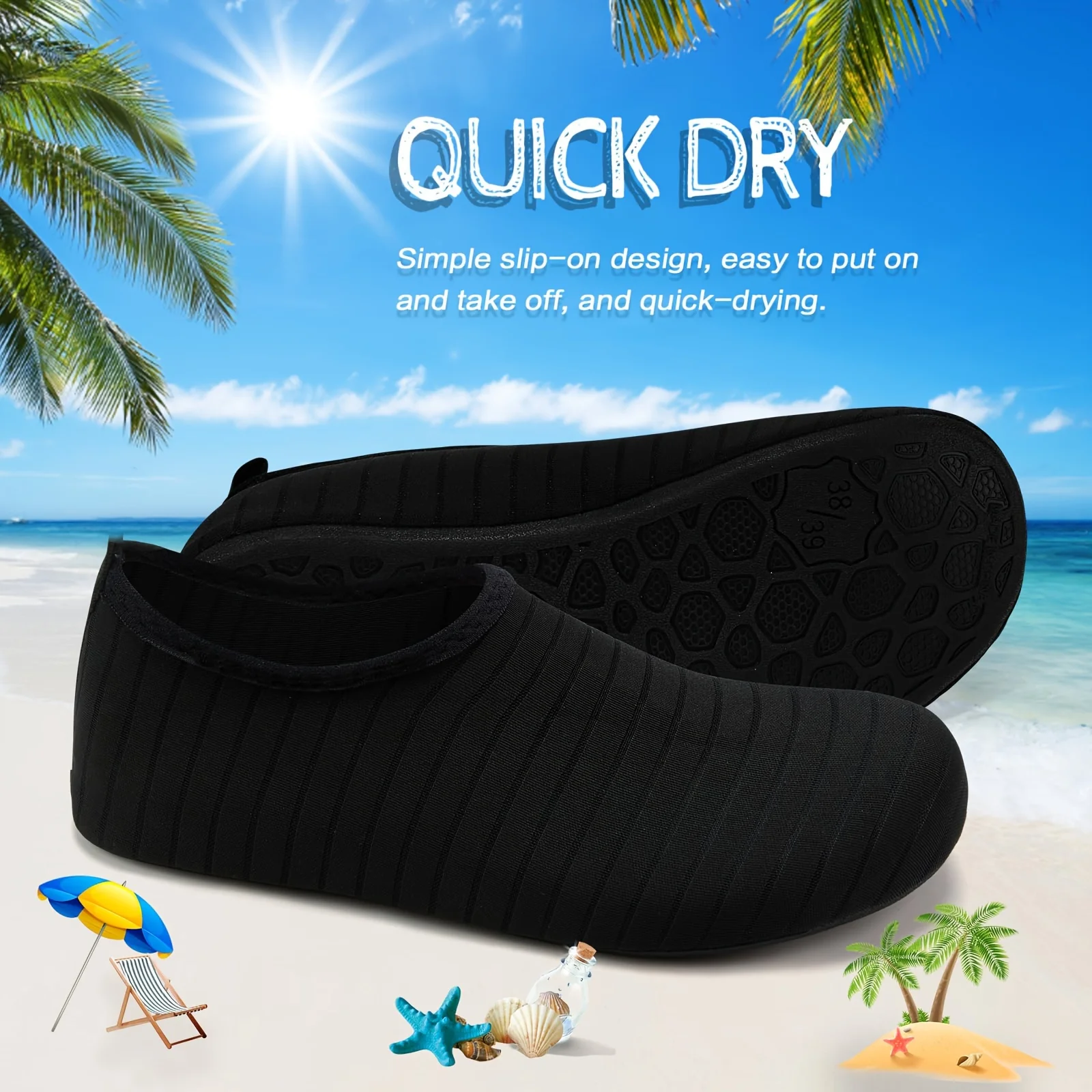 1Pair Water Shoes Women Men Ba - Aquatic Sports Shoes ulasan dan harga