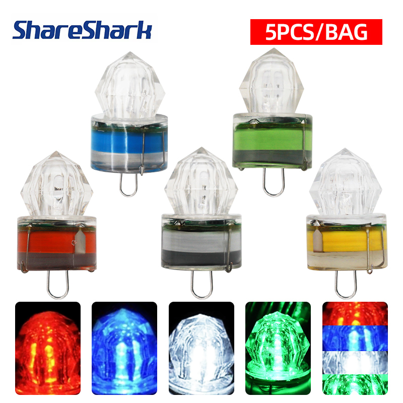 ShareShark 5pcs LED Fishing La - Underwater Flashlight ulasan dan harga