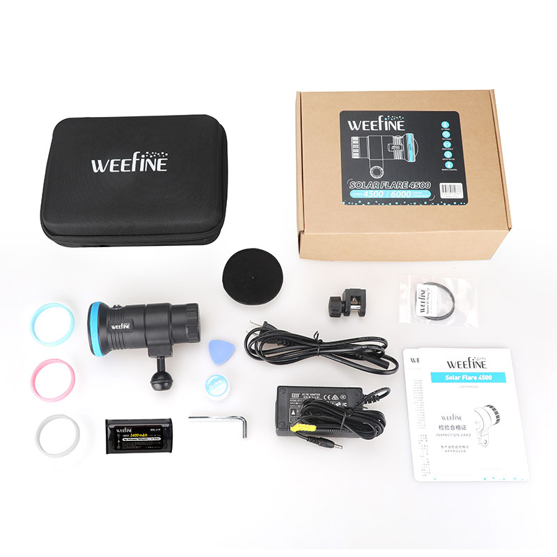 WEEFINE  SolarFlare 4500 WF102 - Underwater Flashlight ulasan dan harga